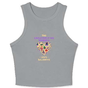 Discover This Construction Worker Loves Halloween Foreman Witch Mason Crop Tank Top