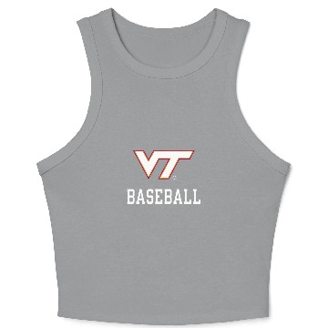 Discover Virginia Tech Hokies Baseball Icon Orange Crop Tank Top