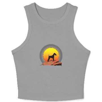 Discover Wire Fox Terrier Dog Sunrise Crop Tank Top