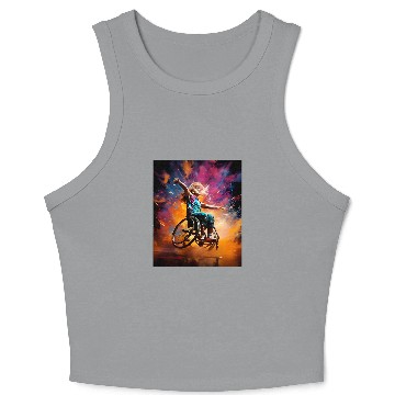 Discover Wheelchair Basketball Disabled Slam Dunks Crop Tank Top