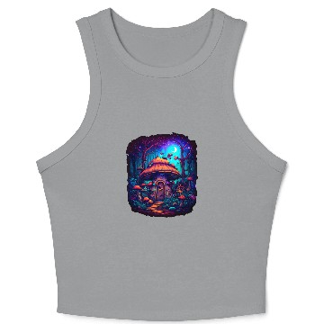 Discover Mushroom Magic Fantasy Shroom Art Crop Tank Top