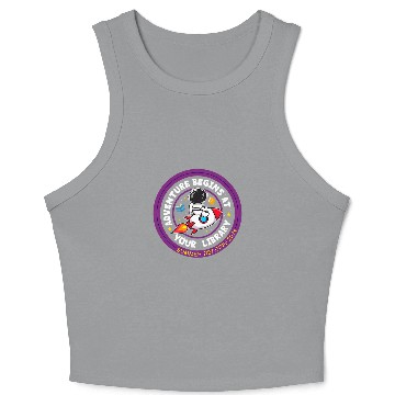 Discover Summer Reading Program 2024 Adventure Begins At Your Library Crop Tank Top