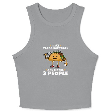Discover Softball and Tacos 1 Crop Tank Top