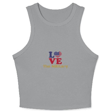 Discover Love The Military Crop Tank Top