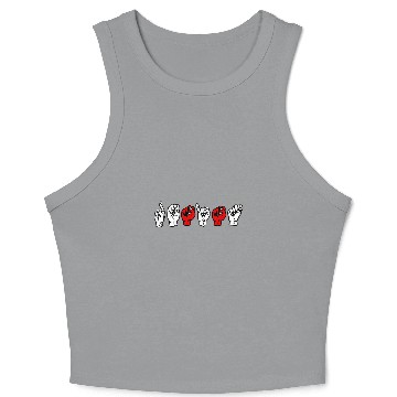 Discover Resist American Sign Language ASL Teacher Interpreter Crop Tank Top