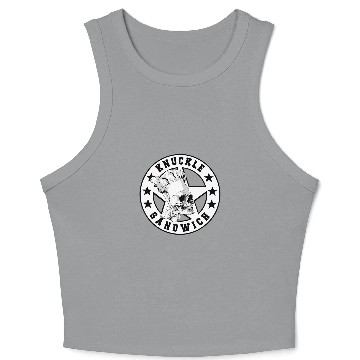 Discover Knuckle Sandwich Skull Chef Vector Crop Tank Top