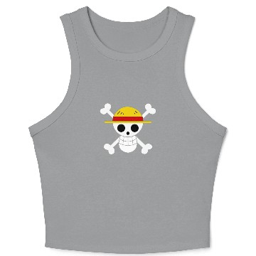 Discover Straw hat pirates flag one piece 3D Crop Tank Top