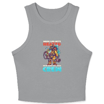 Discover Life Gets Heated Cool Down Crew Design Firefighter Crop Tank Top