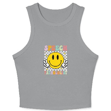 Discover Groovy Speech Pathologist Speech Language Therapy SLP Crop Tank Top