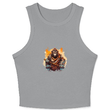 Discover monkey warrior art Creative Imagination Idea Creative Inspir 1 Crop Tank Top