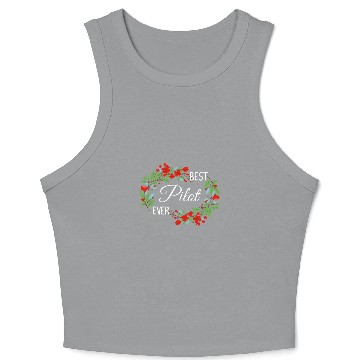 Discover Pilot Ever Profession Floral Wreath Job Crop Tank Top