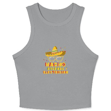 Discover Nacho Average Electrician Funny Mexican Electrical Worker Crop Tank Top