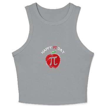 Discover apple pi day math lover teacher student Crop Tank Top
