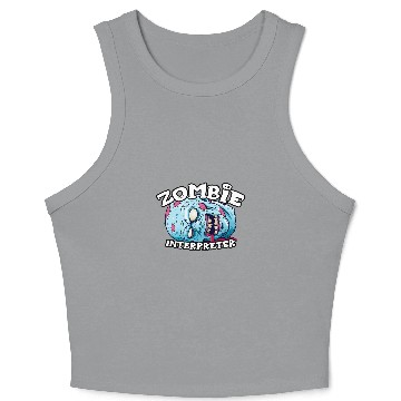Discover Zombie INTERPRETER 2Halloween Simple Costume Crop Tank Top