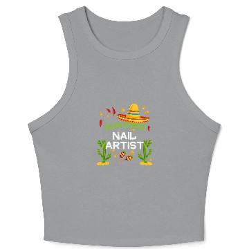 Discover Nacho Average Nail artist Cinco De Mayo Crop Tank Top