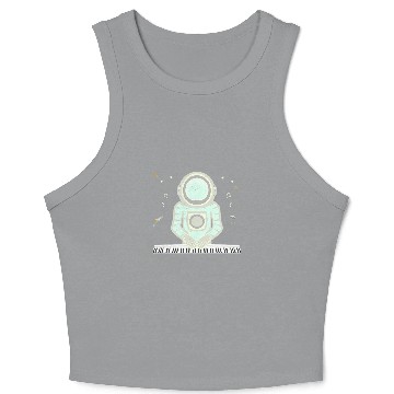 Discover Musical Astronaut Playing The Keyboard Outer Space Graphic Crop Tank Top