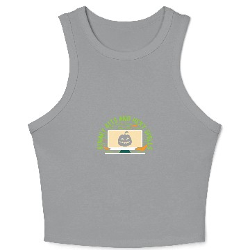 Discover Binary Bats and Hexy Spells Spooky Programmer Halloween 1 Crop Tank Top