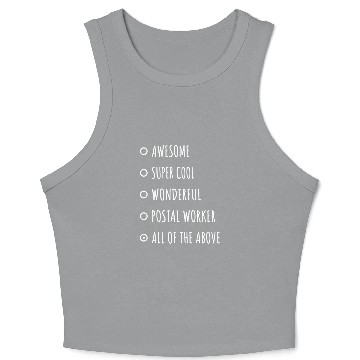 Discover Awesome Postal Worker Funny Thank You Crop Tank Top