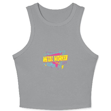 Discover 80s Metal Worker Crop Tank Top