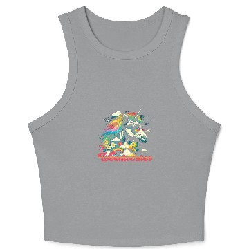Discover Rainbow Unicorns Woodworker Woodworking Crop Tank Top