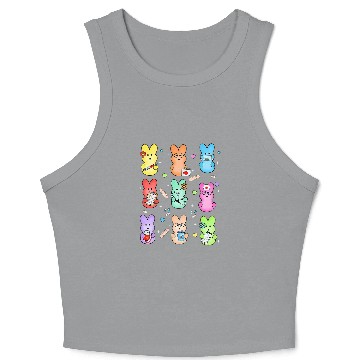 Discover easter nurses bunny doctor easter happy easter nurses crew Crop Tank Top