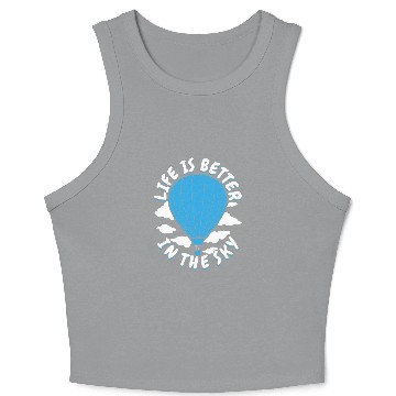Discover Hot Air Balloon Pilot Design Crop Tank Top