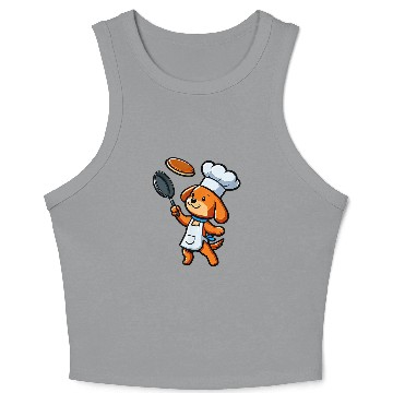 Discover Vizsla Chef Funny Dog Cooking Crop Tank Top