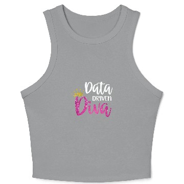 Discover Data Driven Diva swag for Science of Reading Teacher Crop Tank Top