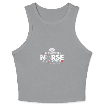 Discover Registered nurses Est 2024 Nursing Student Rn Graduation 1 Crop Tank Top