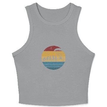 Discover Retro vintages Flying Paraglider Pilot Evolution Crop Tank Top