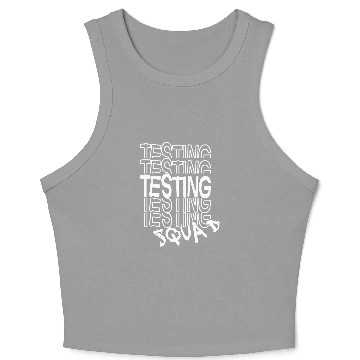 Discover Testing Squad Funny School Professor Elementary Teacher Crop Tank Top