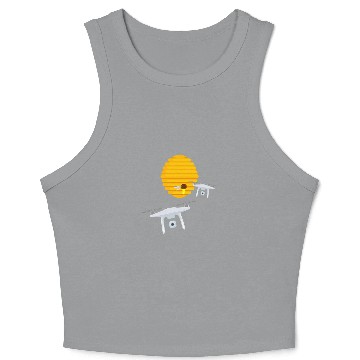 Discover Swarm of Drones from a Bee Hive Crop Tank Top