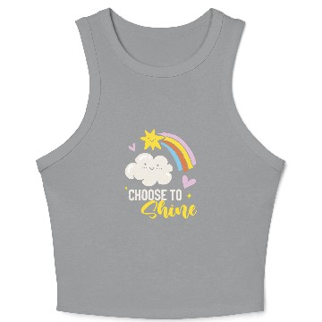 Discover Growth Mindset Positive Message for Teacher Counselors Crop Tank Top
