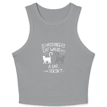 Discover Funny Scientist Schrodingers Cat Quantum Physics Lover 2 Crop Tank Top