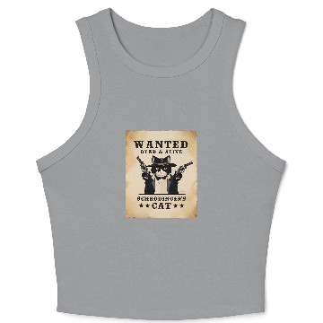 Discover Funny Scientist Schrodingers Cat Quantum Physics Lover 1 Crop Tank Top