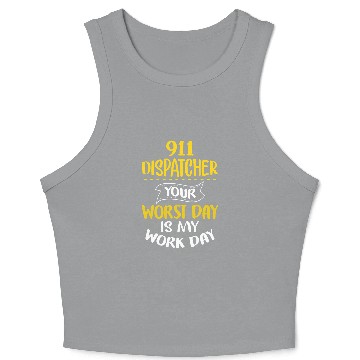 Discover 911 Dispatcher Responder Funny Emergency Worker Gift Crop Tank Top