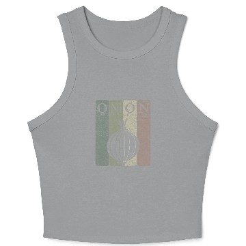 Discover Onion Periodic Table Elements Vegetables Farmer Retro 21 Crop Tank Top