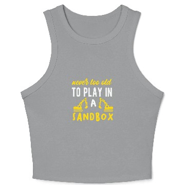 Discover Construction Crew Highway Worker Excavator Digger 4 Crop Tank Top