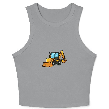 Discover Digger construction site machine vehicle Construction toy Crop Tank Top