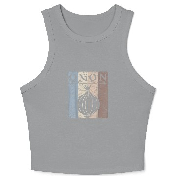 Discover Onion Periodic Table Elements Vegetables Farmer Retro 28 Crop Tank Top