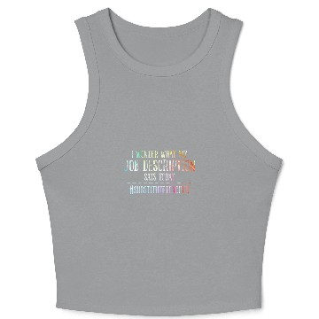 Discover Job Description Substitute Teacher Crop Tank Top