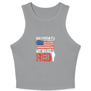 Discover RED Friday Remember Everyone Deployed Military Support Crop Tank Top