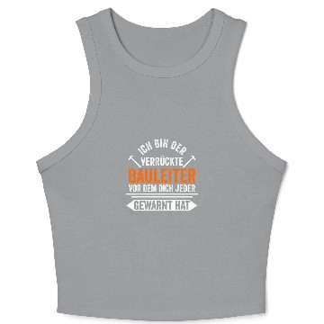 Discover Construction ladder construction worker construction site craft Crop Tank Top