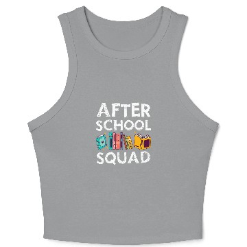 Discover After School Squad Cool Teacher School Worker Teaching Staff Crop Tank Top