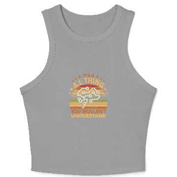 Discover Its a AI Thing artificial life robot computer science Crop Tank Top