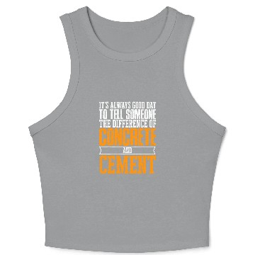 Discover Construction concrete finisher 10 Crop Tank Top