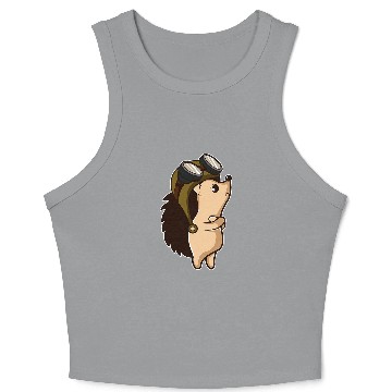 Discover Hedgehog Pilot Hardworking Person Crop Tank Top