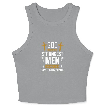 Discover Construction Worker Christian for Concrete Finisher Crop Tank Top
