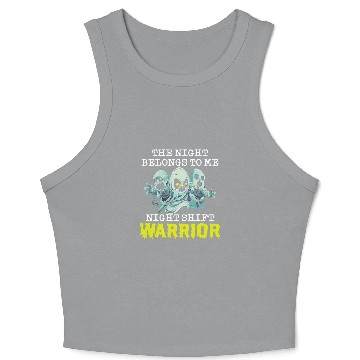 Discover Halloween Night Shift Worker Graveyard Duty Spooky 5 Crop Tank Top