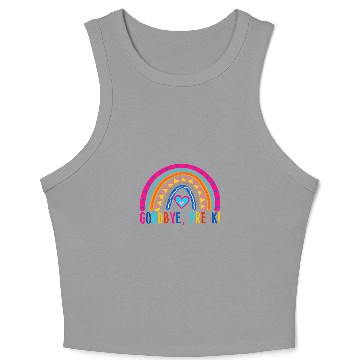 Discover Boho Rainbow Goodbye Pre K Teacher Student Graduation Crop Tank Top